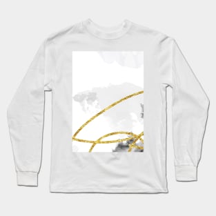 Marble Gold #kintsugi #gold #japan #marble #home #decor #kirovair #watercolor Long Sleeve T-Shirt